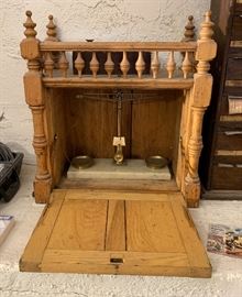 Antique Apothecary Scale in Cabinet