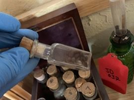 Otis Clapp Antique Drug Store Vials Homeopathic Set