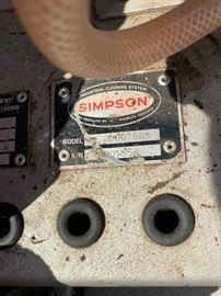 Simpson SW 2500 GBS Pressure Washer as-is	as-Is Condition Unknown