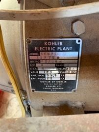 Kohler Electric Plant 4CM21 Antique Generator