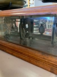 Antique Apothecary Wood Glass Scale