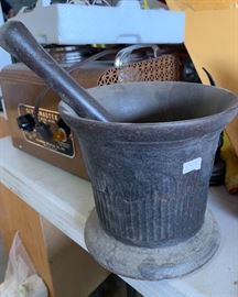Antique Cast Iron Assay Mortar and pestle