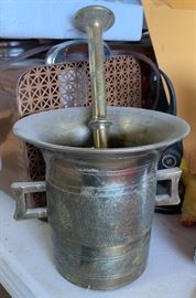 Brass Mortal and Pestle	