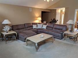 Flexsteel sectional reclining sofa