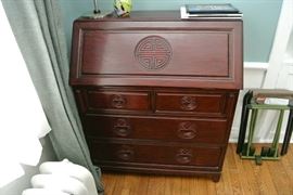 Wonderful Chinese Motif Secretary Desk $275