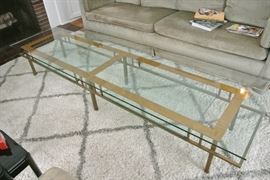 Huge 8 foot MCM Glass top table. $375