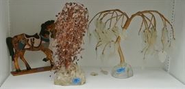 Antique White Jade tree and an Amethyst Tree,$75 each