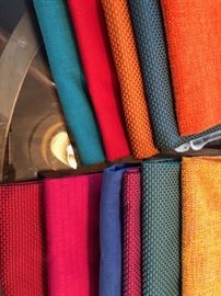 Some fabric samples ,all are enough to cover a few chair bottoms
