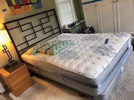 Serta bed and box...$50  headboard 75