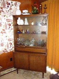 glass in buffet-hutch