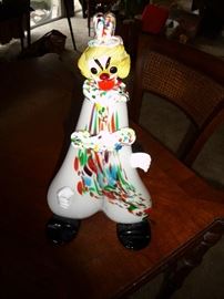 murano glass clown 