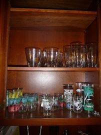 vintage barware glasses