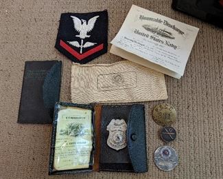 police badge military memorabilia 