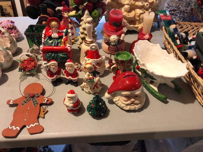 Holiday collectibles including Lefton