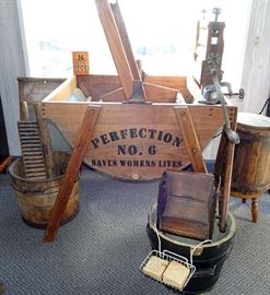 Wooden Perfection No. 6 Washing Machine "Saves Women's Lives", Wooden Buckets, Washboards 