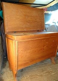 Pine Sugar Chest, Sliding Bread Board