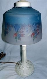 Parlor Lamp With Reverse Painted Shade
