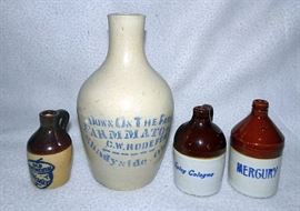 Mini Stoneware Advertising Jugs
