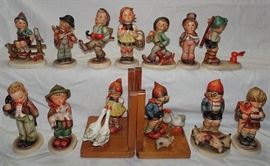 Collection of Hummel Figurines Incl. Full Bee, Bookends