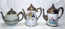 Granite & Pewter Coffee & Tea Pots