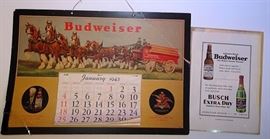 Budweiser Advertising Calendar & Prohibition Advertising