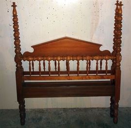 Walnut Spindle Back Poster Bed