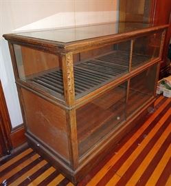 Oak Country Store Glass Display Counter