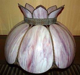 Slag Glass Hanging Lamp