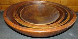 Nice Round Wooden Dough Bowls
