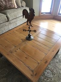 The rooster weather vane is not part of the sale 