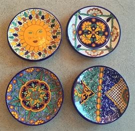 Hand painted Mexican plates (11.5") Two of each design