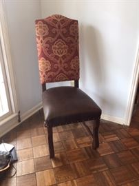 Two chairs...leather seats.