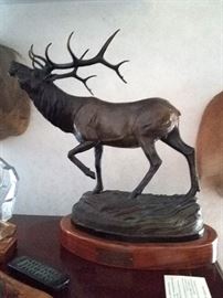 River's Edge Foundry bronze Gila Monster Elk sculpture