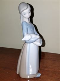 Lladro Girl with Pig
