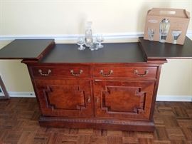 Buffet cabinet with heat tempered surface (matching china cabinet in next photo)