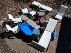 Patio furniture and coolers (better pictures to come)