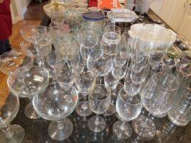 Lots of stemware