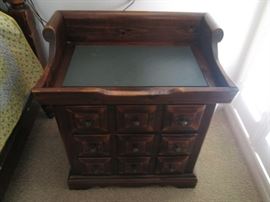 Nightstand Detail with Slate Inserts