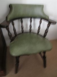 Older Chair with Vinyl Upholstery - Matches Desk