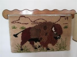 Meet "Hairy" our Rug-Tufted Buffalo Wall Hanging!
