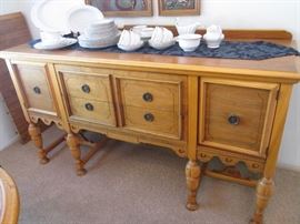 Wonderful Antique Sideboard, great details, storage & silverware drawers by Knox-Hutchins Furniture Co.              66" X 23"