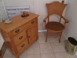 Antique Dry Sink with an interesting history!  Older Accent Arm Chair