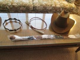 Bailey Cowboy Hat, 5X Beaver Quality, Size 7 1/8            Several Hat Bands, including a Feathered one