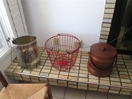 Vintage "Firkin" Wood Bucket.  Holds whatever you wish to put in it!