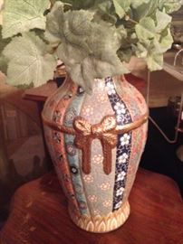 One of two matching vases