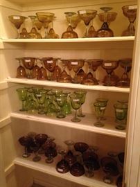 Hand-blown glassware - variety of colors