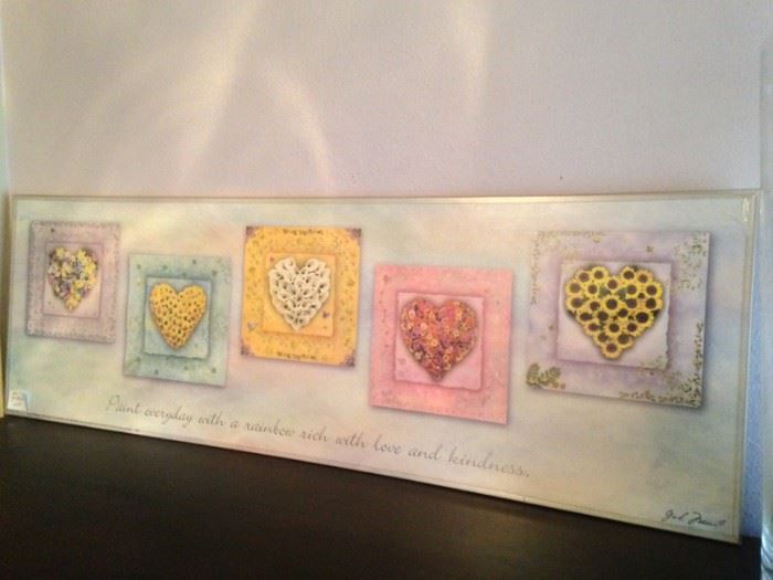 Pastel hearts - "Paint everyday with a rainbow rich with love and kindness."