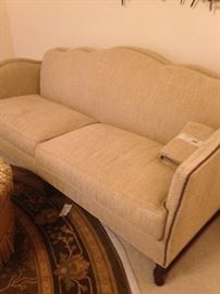 Nailhead trimmed 2-cushion sofa