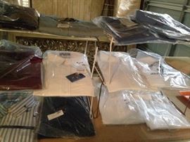 Many shirts still in the packages