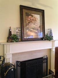 Another fireplace with decor